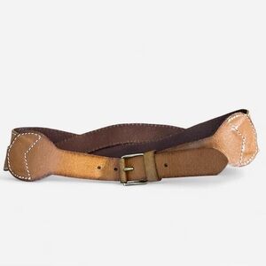 Linea Pelle leather wide braid belt